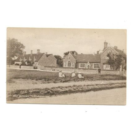 The School, Tuddenham, Suffolk, Postcard.