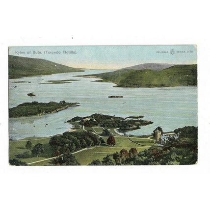 Kyles Of Bute, Torpedo Flotilla, Postcard.