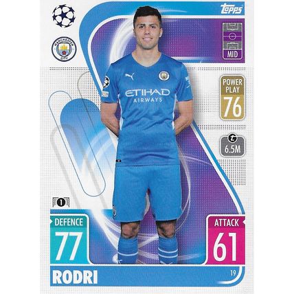 Match Attax UCL/UEL/UECL 2021-22: Manchester City FC, Midfielder - Rodri