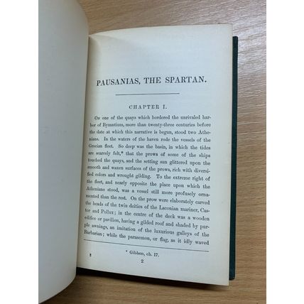 RARE* 1876 SIR EDWARD BULWER LYTTON PAUSANIAS THE SPARTAN USA ANTIQUE BOOK (P4)