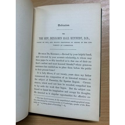 RARE* 1876 SIR EDWARD BULWER LYTTON PAUSANIAS THE SPARTAN USA ANTIQUE BOOK (P4)