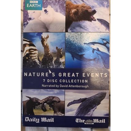Natures Great Events DVD Promo The Mail David Attenborough BBC Boxset 7 Disc Set