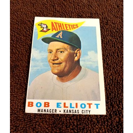 1960 Topps 215 Bob Elliott Manager Kansas City A's EX+ Condition No Creases