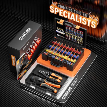 SOMELINE® Wire Terminals Crimping Tool, with 39 Sizes Insulated Ratcheting Termi
