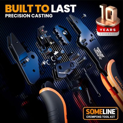 SOMELINE® Wire Terminals Crimping Tool, with 39 Sizes Insulated Ratcheting Termi