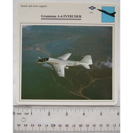 Grumman A-6 Intruder - USA - Attack & Close Support - Collectors Club Card