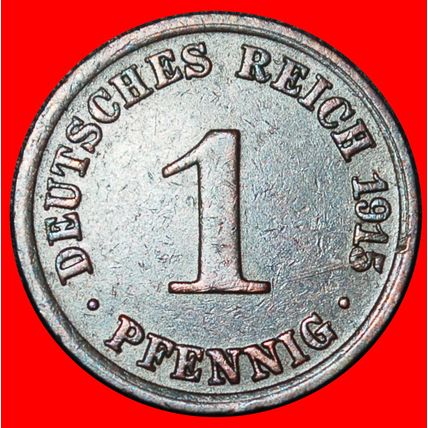 Ⰶ EAGLE (1890-1916): GERMANY ★ 1 PFENNIG 1915A PRUSSIA!★LOW START★NO RESERVE