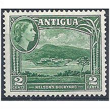 Antigua 1953 SG122 2c Green Mounted Mint