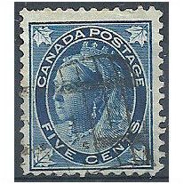 Canada 1897 SG146 5c Deep Blue Good/Fine.Used.