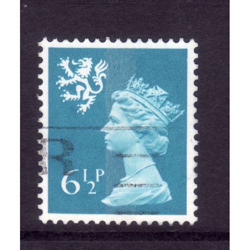 GREAT BRITAIN SCOTLAND 1976 SG S23 6 1/2p GREENISH BLUE FINE USED#4