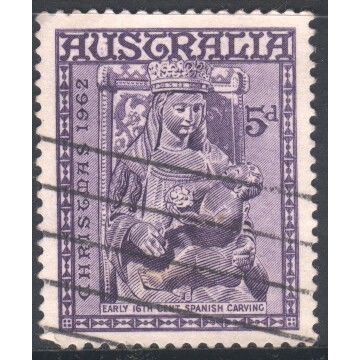 Australia 1962 - SG345 - 5d violet - Christmas - "Madonna & Child" - used