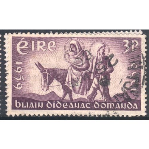 Ireland 1959 - SG180 - 3p purple - "The Flight Of The Holy Family" - used