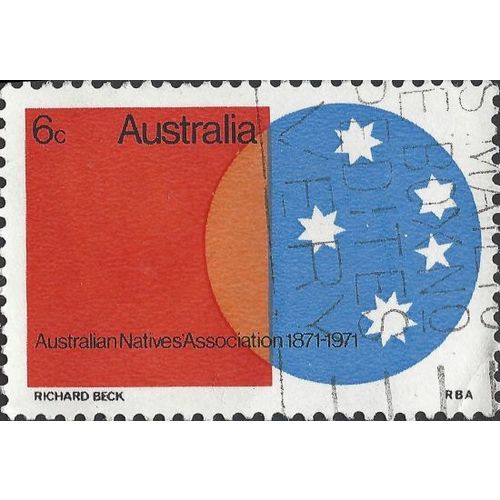 AUSTRALIA, Aboriginal Association, blue & red 1971, 6c, #4