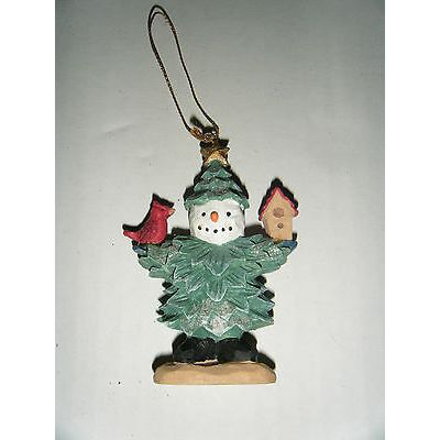 Christmas Tree Snowman Holiday Ornament