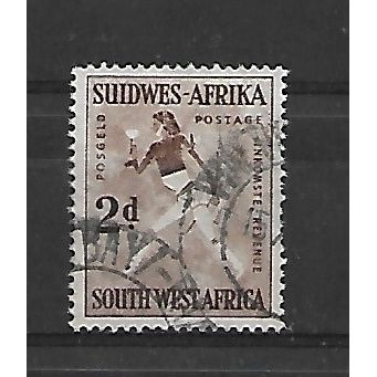SouthWestAfrica.SG155 2d "White Lady" (rock painting).Fine Used.May21l
