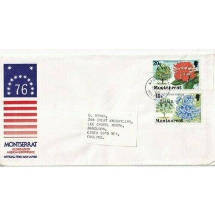Montserrat 1980 Plymouth to Basildon OHMS Cover typed VGC
