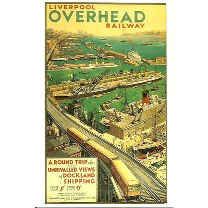 Advertising LIVERPOOL OVERHEAD RAILWAY Postcard (Mayfair BB 789)