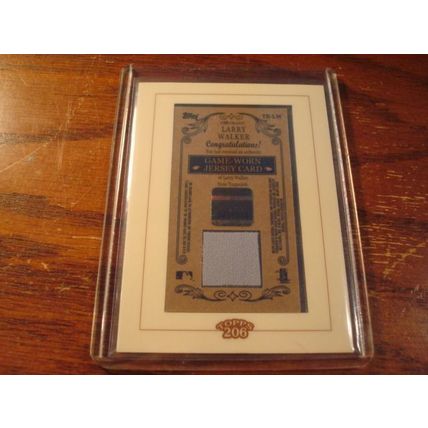 2002 Topps 206, Framed, Game Used Jersey Patch, LARRY WALKER, Rockies