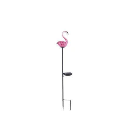 Hampton Bay Solar Pink Flamingo Garden Light
