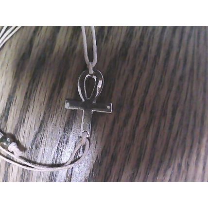 Adjustable Gold tone Egyptian Cross Cord Bracelet
