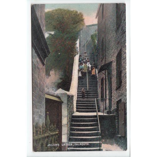 Jacob's Ladder Falmouth Cornwall Postcard 20915