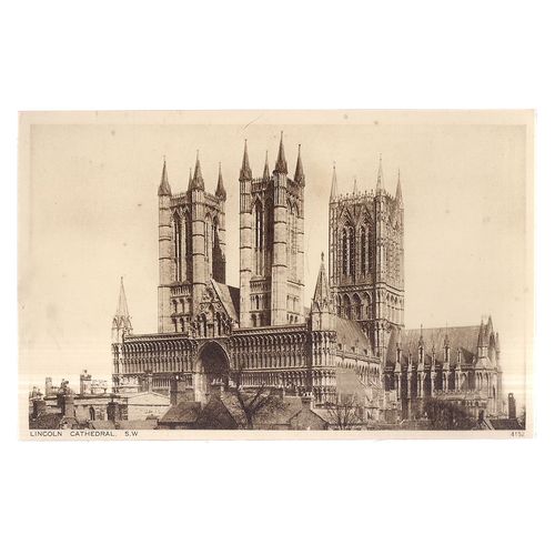 set of 7 postcards LINCOLN CATHEDRAL EARLY 20th c.for The Old Cathedral Store =