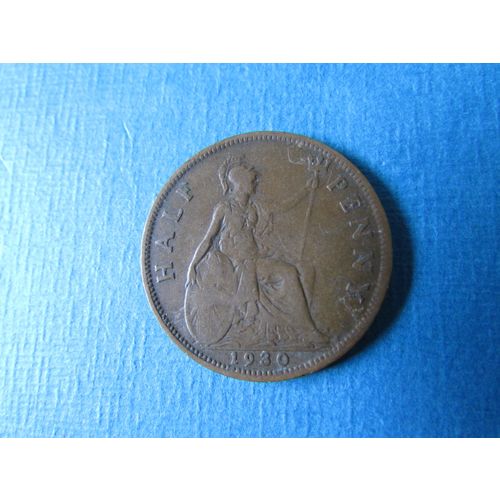 1930 GEORGE V HALFPENNY FREE POST. (j) AAJ