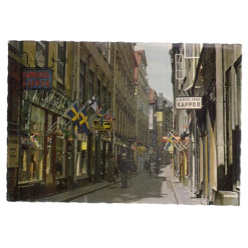 THE OLD TOWN, STOCKHOLM, SWEDEN unused vintage postcard =