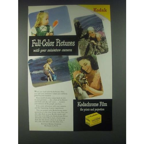 1946 Kodak Kodachrome Film Ad - Full-Color Pictures