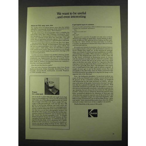 1975 Kodak TLC Thin-Layer Chromatography Ad