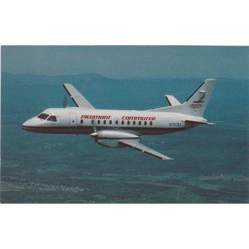 Piedmont Commuter SAAB 340A Aircraft Postcard (A21124)
