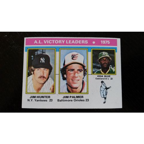 1976 Topps Card # 200 A.L. 1975 Victory Leaders Very Good (3)
