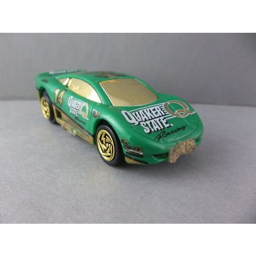 Hot Wheels 1996 Quaker State Racing #14 Green Racecar