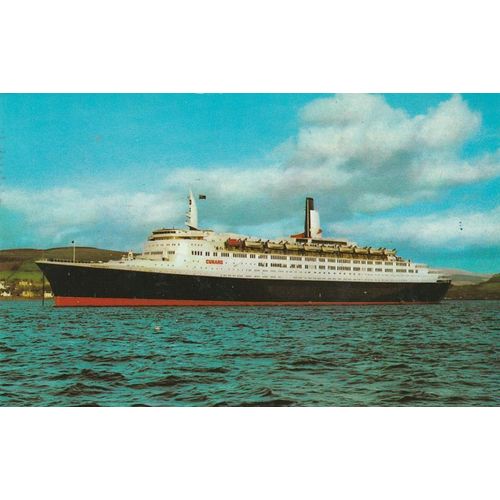 Cunard Queen Elizabeth 2 Ocean Liner Shipping Postcard (S12591)