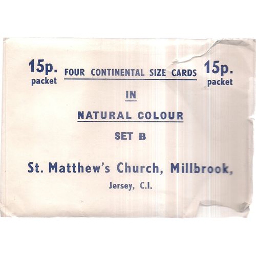 ST. MATTHEW'S CHURCH, MILLBROOK, JERSEY.. 4 x unused vintage postcard set B