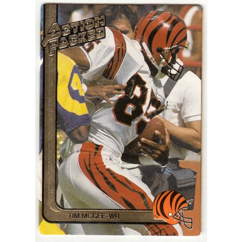1991 Action Packed NFL Football card 38 Tim McGee - Bengals
