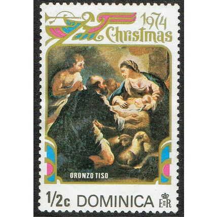 Dominica 1974 Christmas ½c Multicoloured SG444 MM