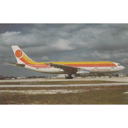 Air Jamaica Airbus A300 B4 203 Civil Aircraft Postcard (A19398)