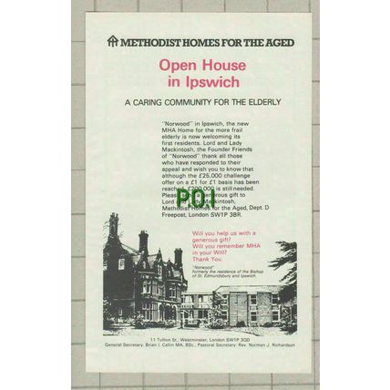 (5513) Norwood Methodist Home Ipswich Lord Mackintosh - 1979 Clip