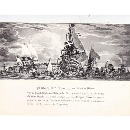 Gustave Alaux Saint Malo Cite Corsaire Postcard posted 1984 VGC