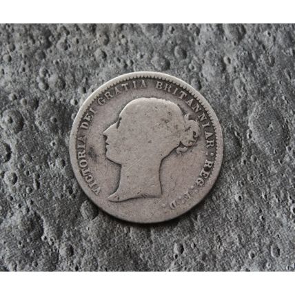 1871 Queen Victoria Silver Sixpence 6d British English 92.5% Silver Die 26