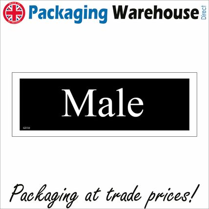 GE722 MALE GENTS MENS BOYS TOILETS WC LOO WASHROOMS VINYL DOOR PLAQUE SIGN