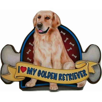 I love My Golden Retriever Artwood Fridge Magnet