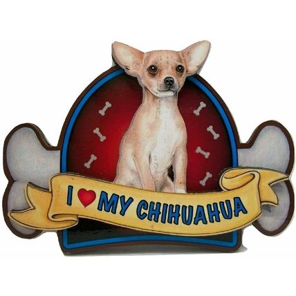 I love My Chihuahua Artwood Fridge Magnet