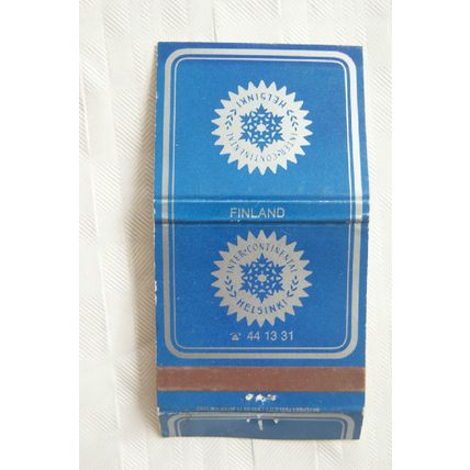 Matchbook Cover Intercontinental, Helsinki