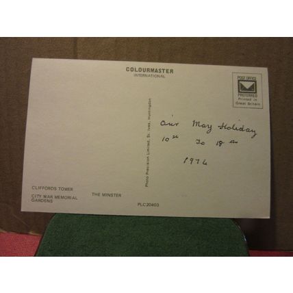 YORK multiview unused postcard by colourmaster dated 1974 #