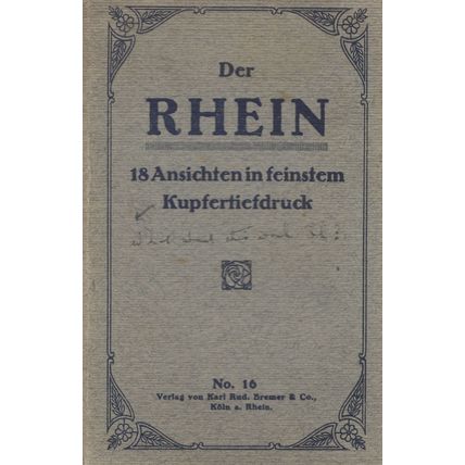 Der Rhein No 16 Ansichten in Feinstem Kupfertiefdruck 18 Postcard Book