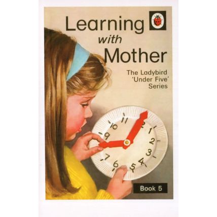 Learning With Mother Paper Plate Clock Ladybird Book Postcard