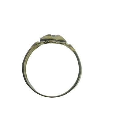 New Solid Real 14k Yellow Gold Men Ring Round CZ Stone 5.1 Grams Size 10.5