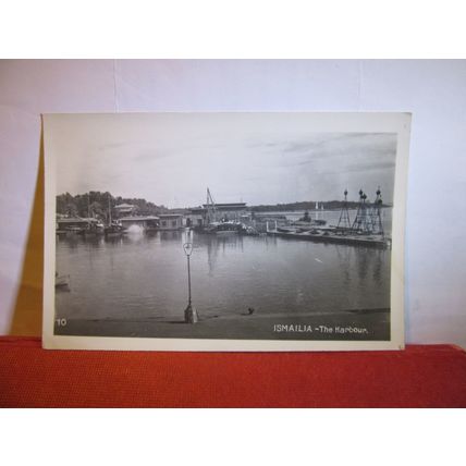 THE HARBOUR, ISMAILIA. EGYPT. unused postcard RP =